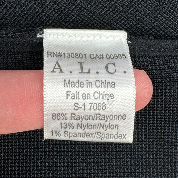 ALC Black Scoop Neck Bandage Sleeveless Stretch Bodycon Ponte Knit Dress Size XS - Picture 7 of 12